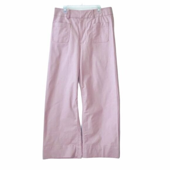 The Script Pink Chiara Cropped Wide Leg Pant $348 NWT Size 10 - Picture 1 of 6